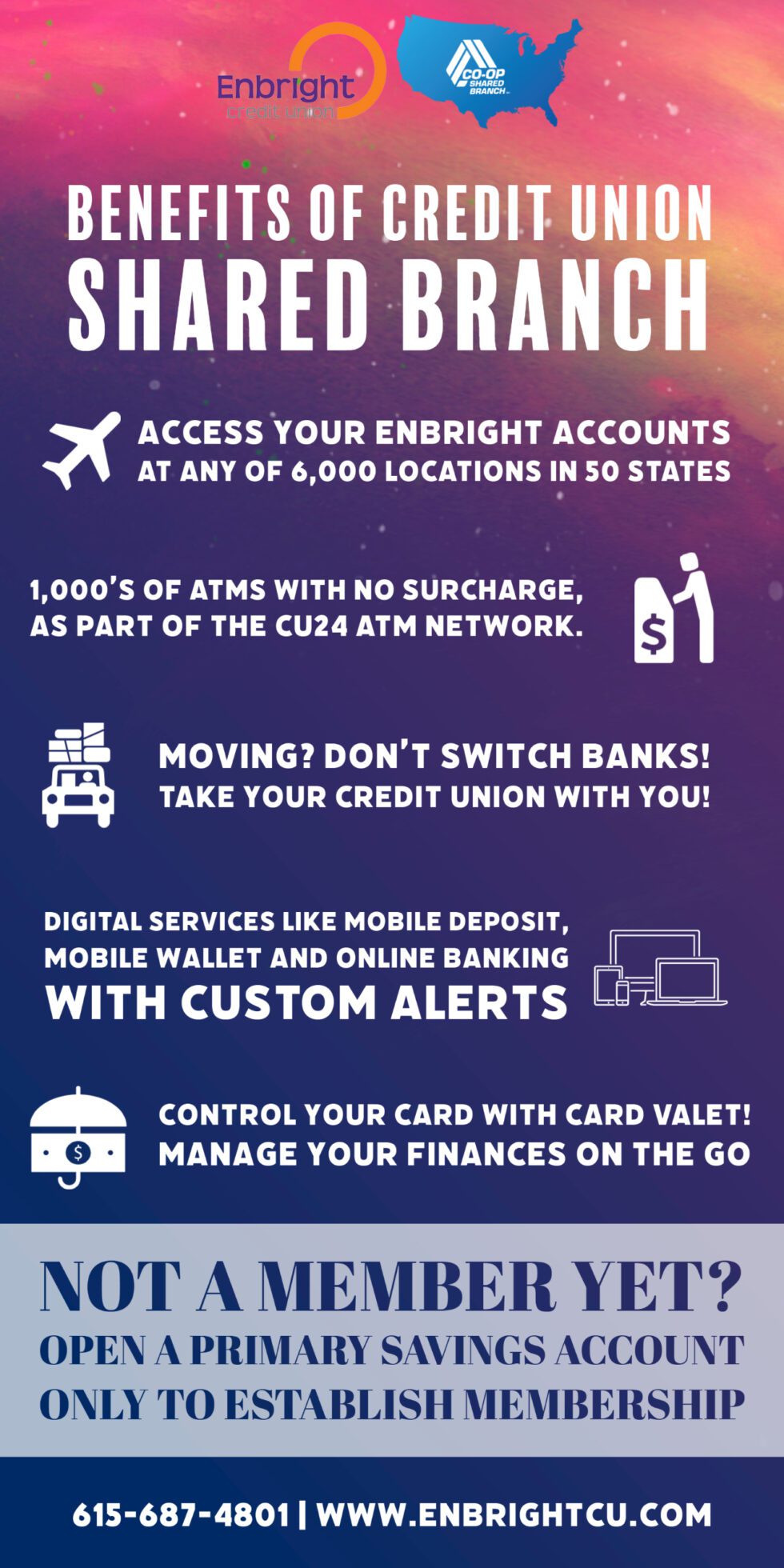 Benefits of Shared Branch Enbright Credit Union